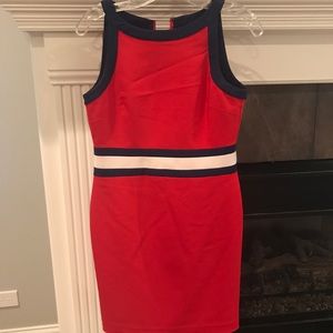 BANANA REPUBLIC Red white and blue dress
